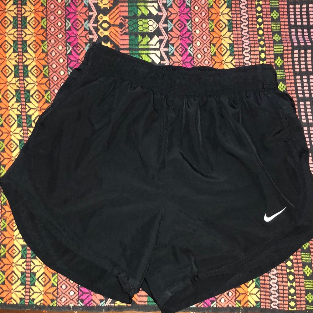 Black Nike athletic shorts. Size small